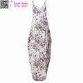 Floral Print V Neck Spaghetti Strap Maxi Dress L51413